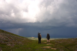 Watching a thunderstorm at the Pebble Mine site